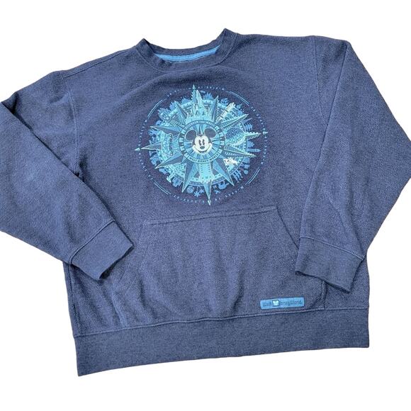 Disney Parks Compas Crewneck Pullover Sweatshirt Size Medium - Picture 1 of 6